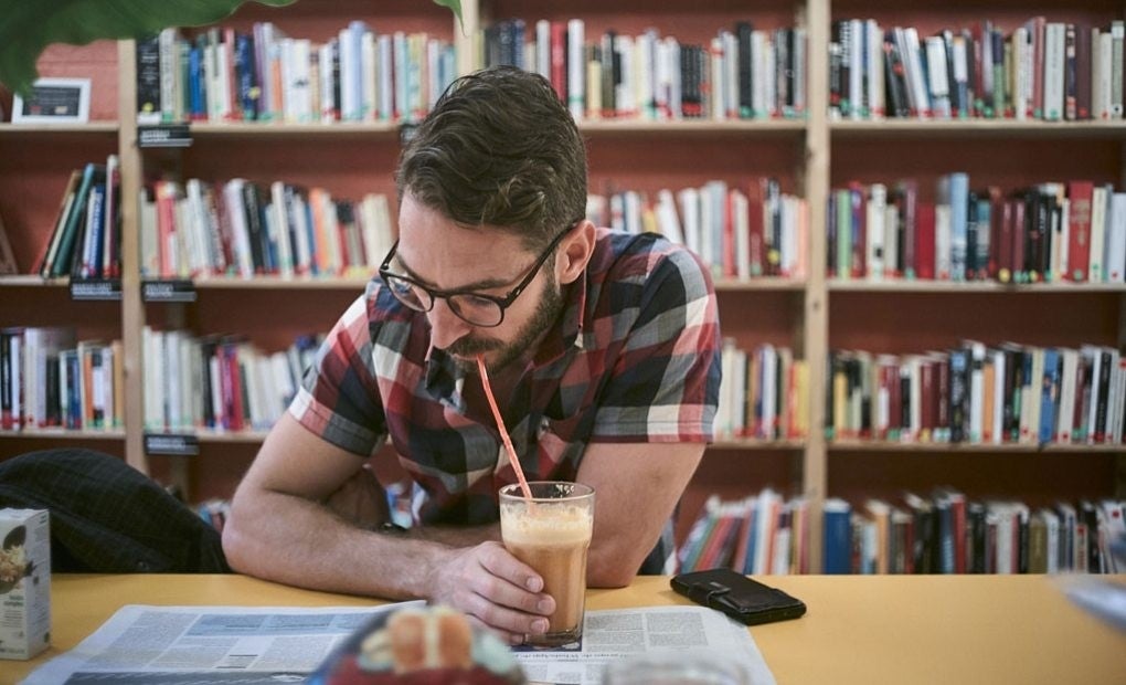 Zumos y libros en Babèlia, qué mejor manera de empezar el día.