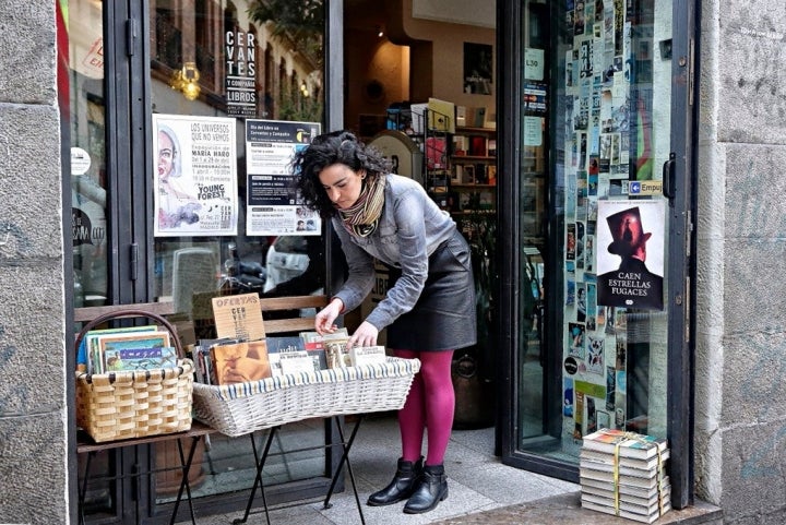 Entrada de la librería Cervantes y Compañía de Madrid
