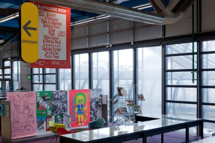La exposición Graphisme Now durante su muestra en el Centro Pompidou. Foto: La Casa Encendida.