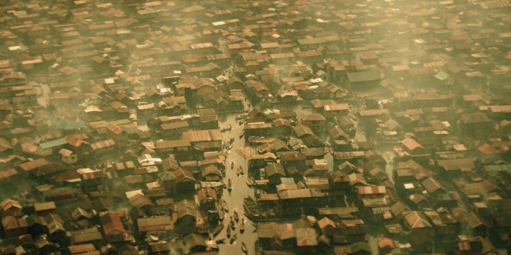 Barrio de chabolas sobre el agua Makoko en Lagos, Nigeria