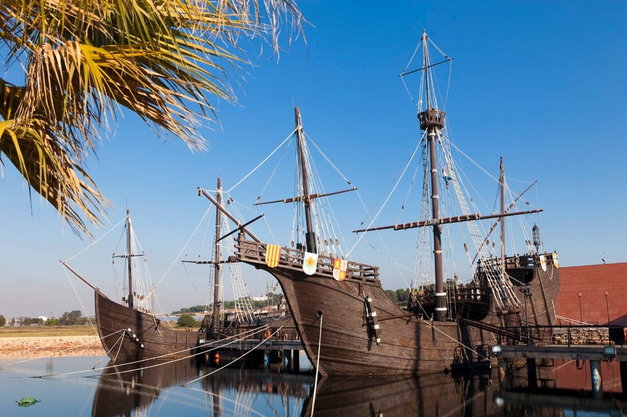 Es fácil imaginar cómo zarparon las carabelas desde Palos. Foto: Agefotostock