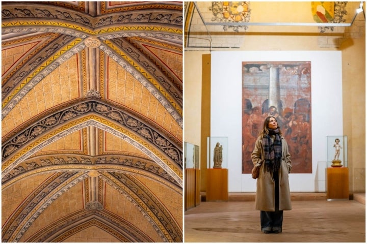 Detalle de las galerías y arcos apuntados.