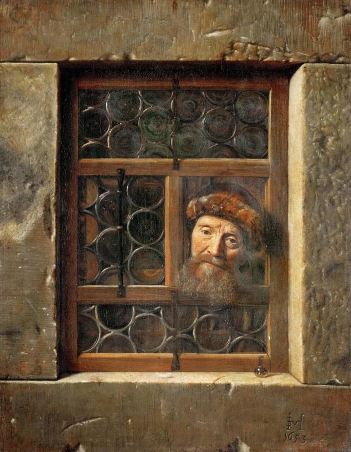 'Hombre en la ventana', de Samuel Van Hoogstraten. Foto: Agefotostock.