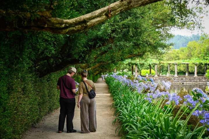 Los jardines, que forman parte de la Ruta de la Camelia.
