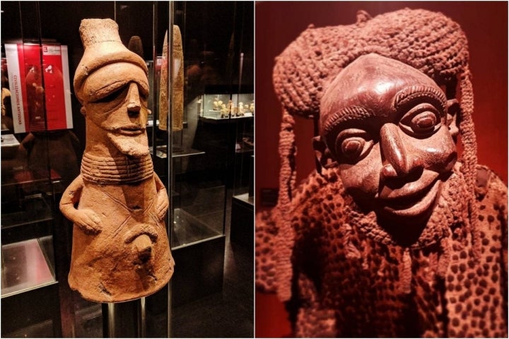 A través de la iluminación y del color de las paredes se ha conseguido que las figuras de terracota resaltaran mucho más