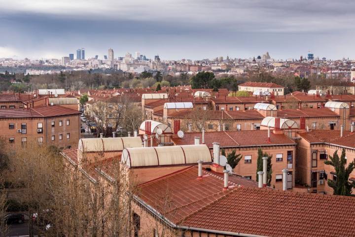 Vista de Madrid desde el barrio.