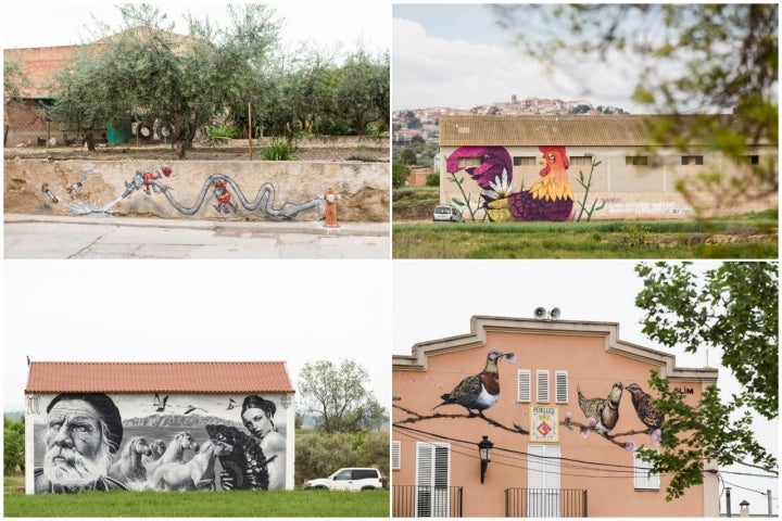 Los murales están muy bien integrados en el entorno.