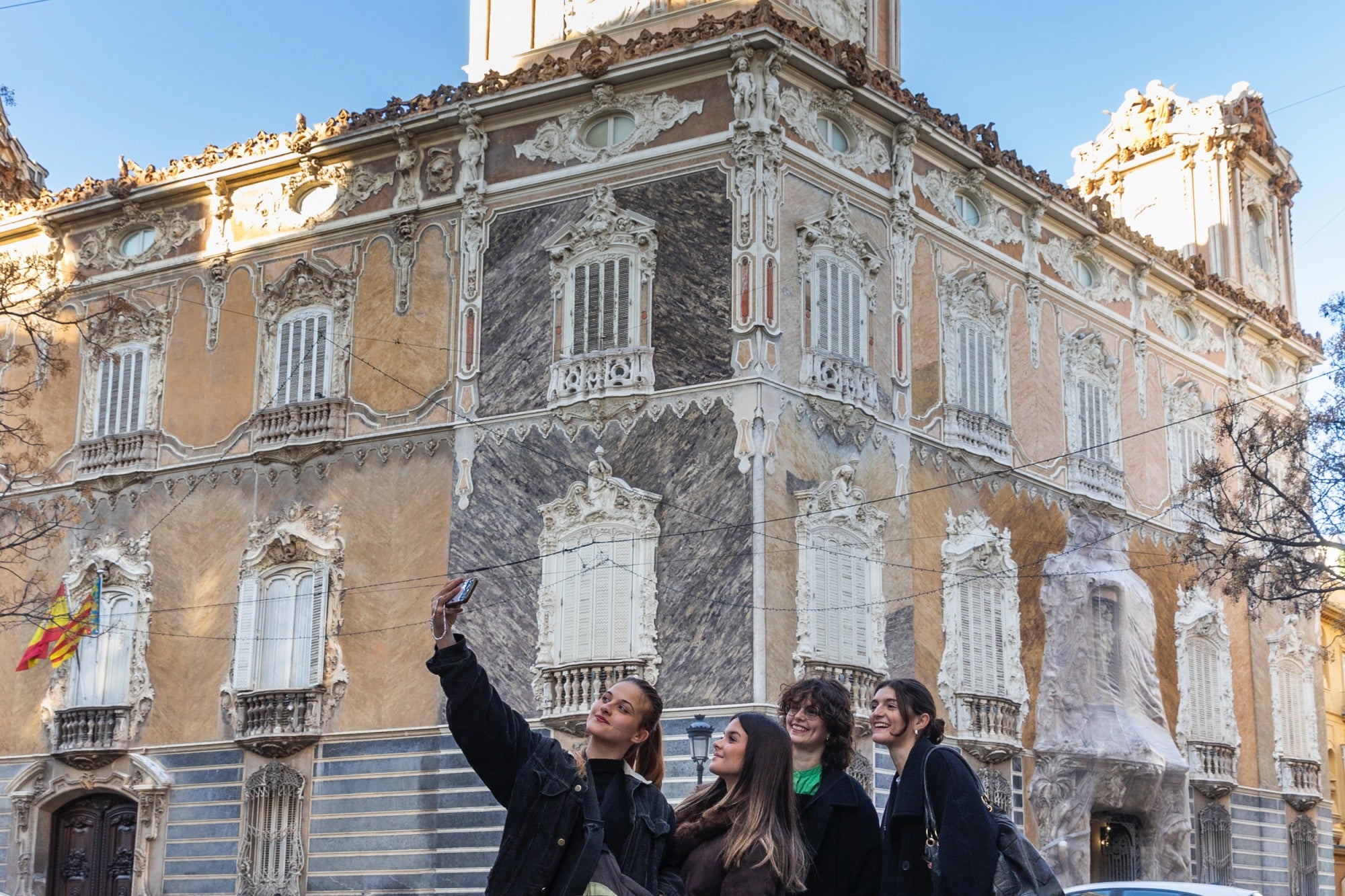 La fachada del Palacio del Marqués de Dos Aguas. 