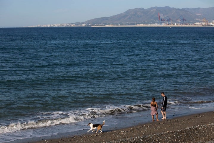 Vista de la bahía de Málaga desde los Baños del Carmen.