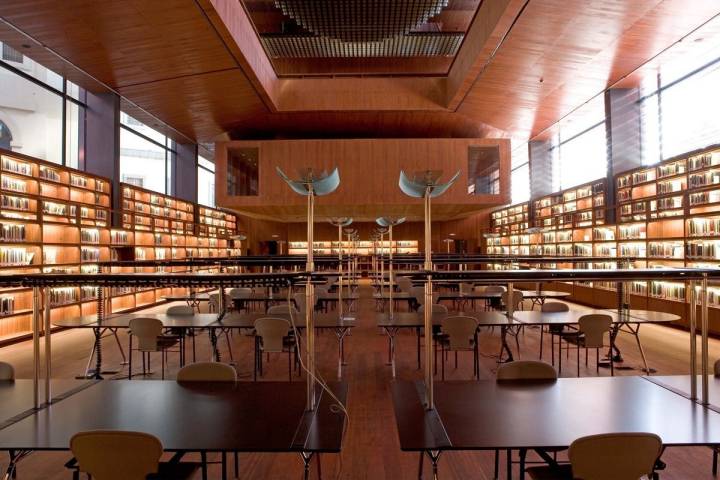 La biblioteca del Museo Reina Sofía, en el Edificio Nouvel. Foto: Joaquín Cortés/Román Lores