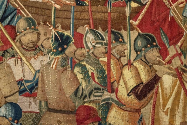 Detalle de uno de los tapices.