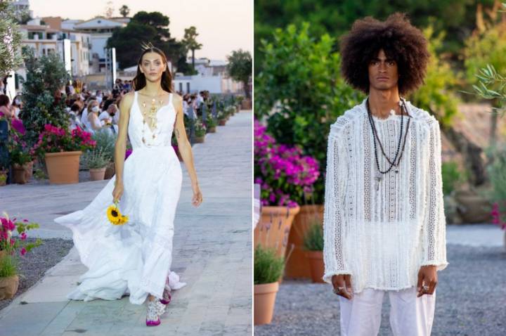 Moda Adlib en Ibiza: traje de novia y camisa de hombre de Tony Bonet