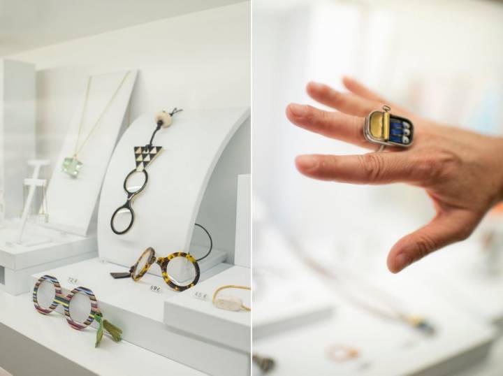 Algunas de las joyas y gafas inspiradas en obras de arte contemporáneas.