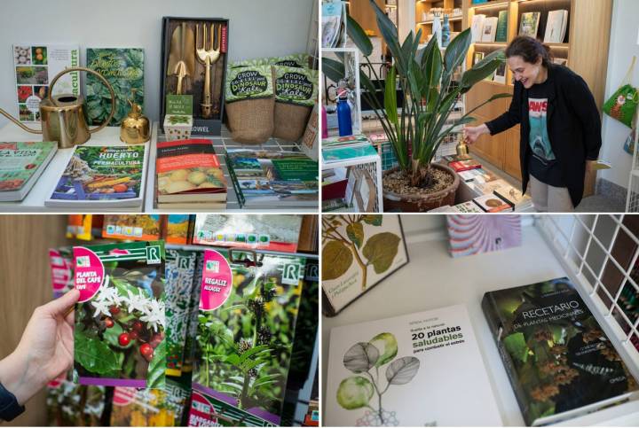 En la tienda del Botánico ofrecen semillas y bulbos de temporada y una importante bibliografía de jardinería y horticultura.