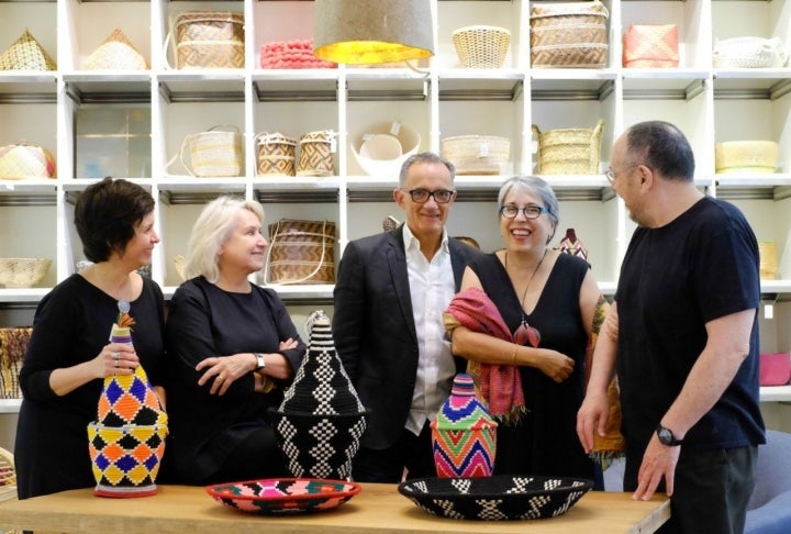 Cesta República: el equipo de socios de la tienda (Marynel Ortiz, Maitena de Elguezábal, Guillermo Barrios, Ana Loreto y Fermín Valladares).