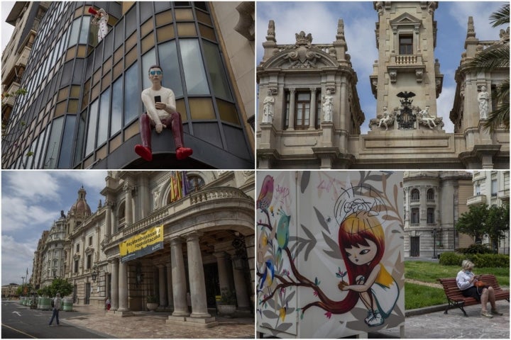 La plaza del Ayuntamiento, plagada de detalles curiosos.