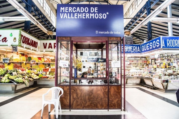 Vista del interior del Mercado de Vallehermoso, en Madrid.