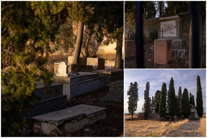 Solo se puede acceder al cementerio a través de la capilla, pero si te pones de puntillas...