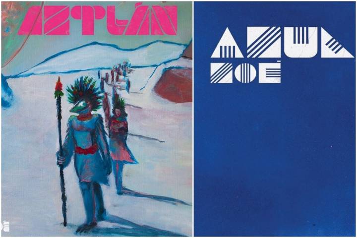 Portada del disco Aztlán, de Zoé, y portada del single Azul. Fotos: Facebook.