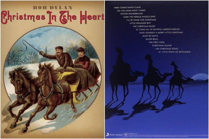 Clásicos motivos en la portada y contraportada de 'Christmas in the heart'. Foto: Amazon.