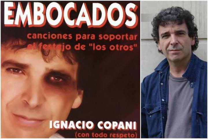Portada del disoc de Ignacio Copani, Embocados, y un retrato del artista argentino. Fotos: Facebook.