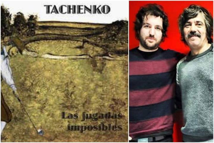 Portada del disco Jugadas imposibles de Tachenko y una foto del grupo. Fotos: Facebook.