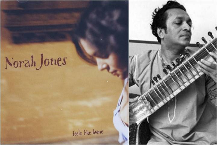 Norah Jones y su padre, el genio del sitar, Ravi Shankar. Fotos: Facebook.