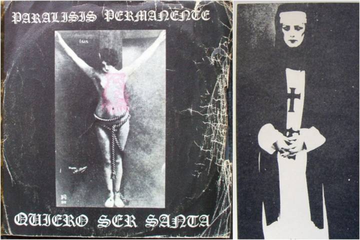 La portada del single 'Quiero ser Santa', de Parálisis Permanente, fue toda una revolución en los ochenta. Fotos: Facebook.
