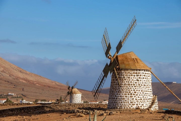 Los Molinos de Villaverde, recordatorio de la tradición agrícola de la isla. 