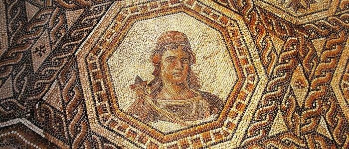 Mosaico de la villa romana de Bruñel.