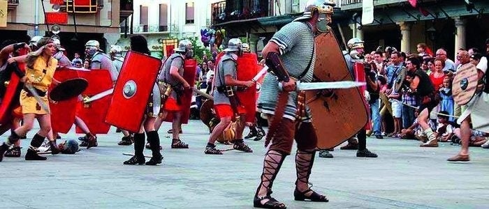 Recreación batalla medieval.