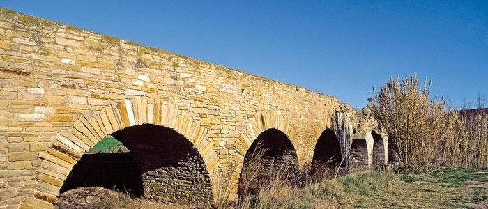 Acueducto romano en Lodosa, también llamado el puente de los Moros.