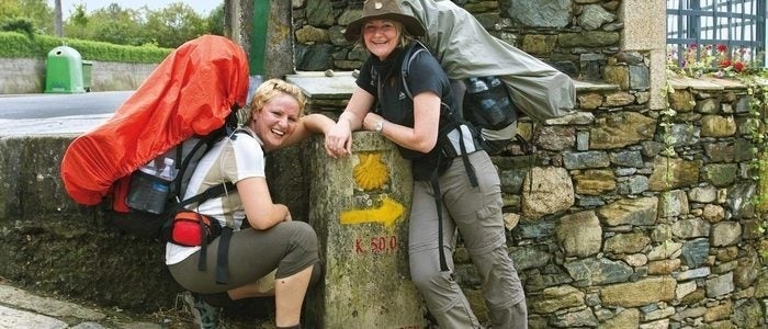 Peregrinas en el Camino de Santiago.