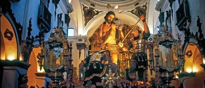 Interior de la iglesia lorquina de San Francisco.