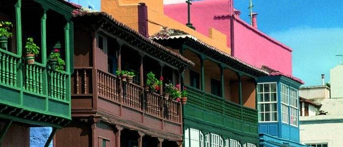 Balcones tradicionales de Santa Cruz de La Palma.