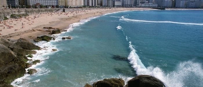 Playa de Riazor, A Coruña.