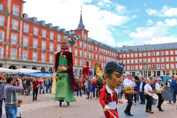 Madrid, Spain - May 14th 2017: A traditional religious festival in Madrid