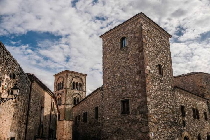 Torre de Santa María la Mayor y palacetes.