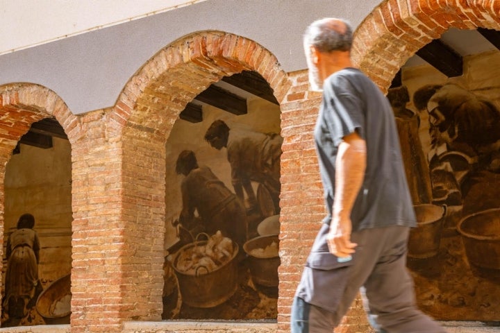 Mural del Lavadero en Arnedillo (La Rioja).