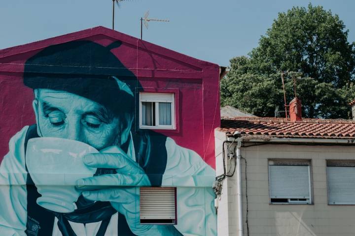El grafiti de Mon Devane, uno de los más fotografiados de Vigo.