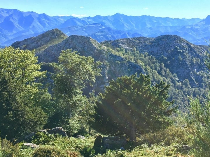 Vistas desde la atalaya de la Breña de los Tejos, Cantabria.