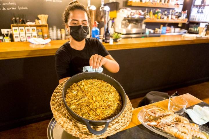Calas de L'Ametlla de Mar (Tarragona): arroz del 'Restaurante La Subhasta'
