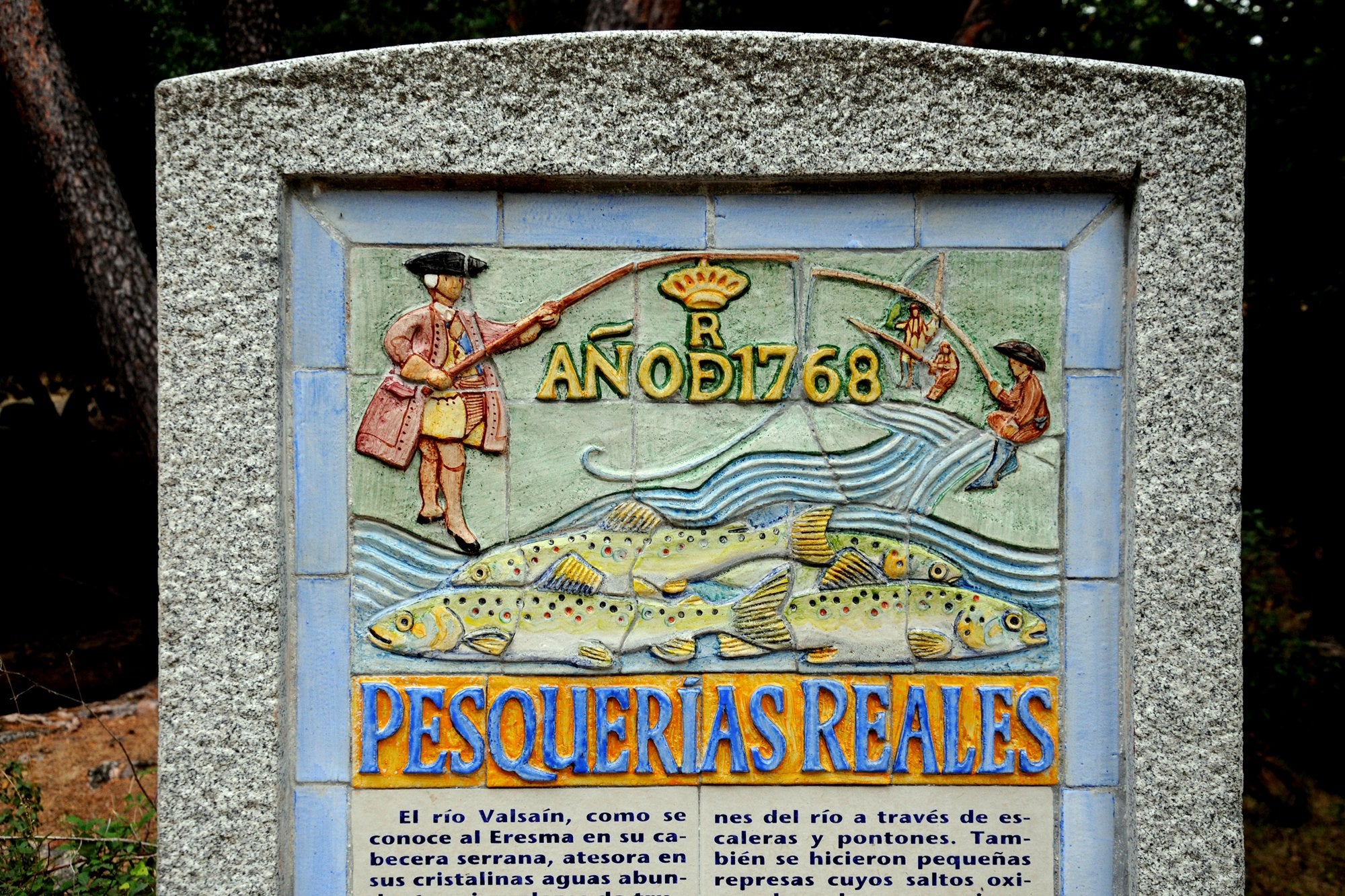 Camino de Santiago de Madrid Etapa 4 cartel pesquerías reales