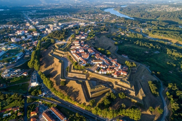 Vista aérea de Valença do Minho (Portugal)