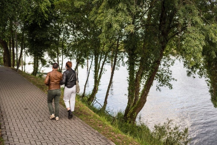 Camino Portugués por la Costa (Tramo1): camino por la senda fluvial del Miño en Tui