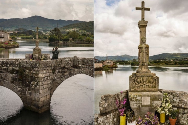 Camino Portugués por la Costa (Tramo 2): detalles del puente de Ramallosa