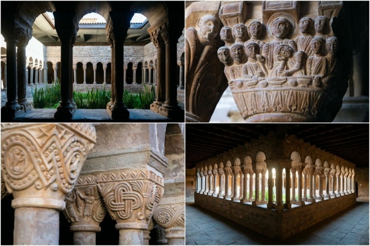Detalles del Monasterio de L'Estany, en la comarca del Moianès (Barcelona).