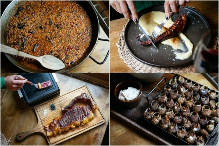Platos del restaurante Cal Campas en Granera (Barcelona).