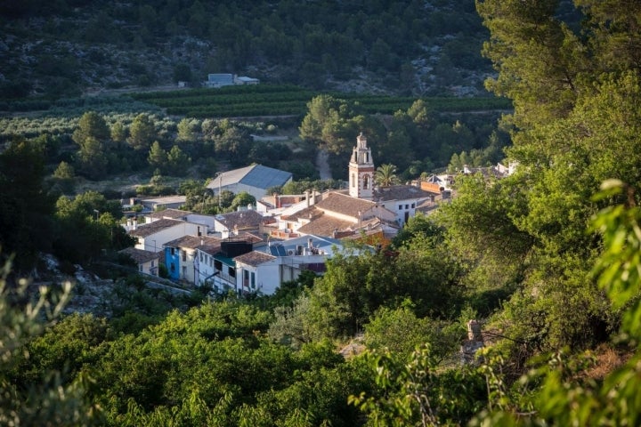 Vista del bonito pueblo de la Benialí.