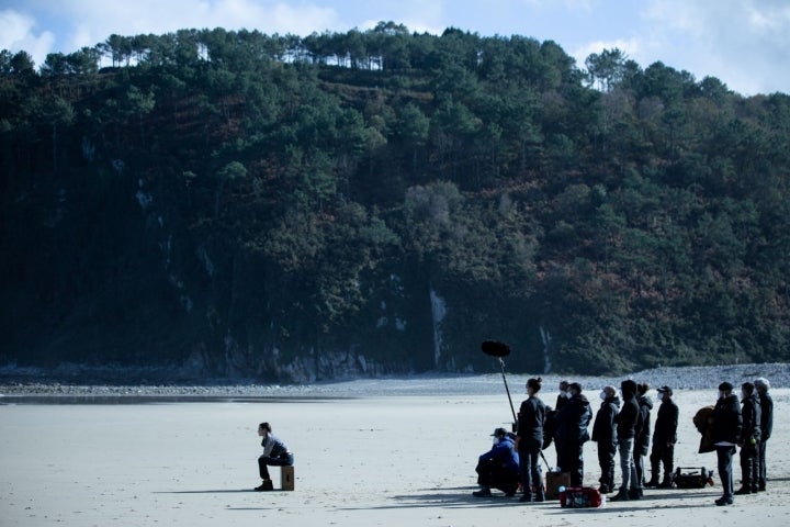 Rodaje en Playa San Pedro de la Ribera (serie Alma, Netflix)